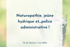 Image de Naturopathie, jeûne hydrique et…police administrative
